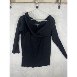 Lane‎ Bryant Black Cowl Neck Ribbed Knit Long Sleeve Plus Size Top 26/28